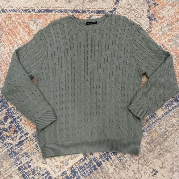 Brandy Melville Sweaters - Brandy Melville Sage Green Cable Knit Sweater Oversized